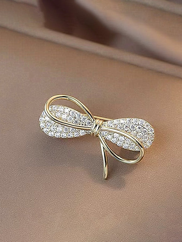 Small Gold Bow Broach