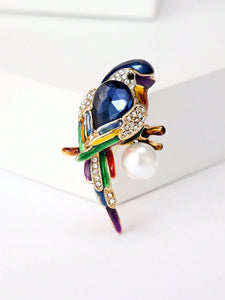 Bird with Blue Stone Broach