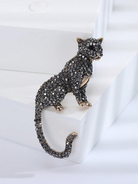 Gunmetal Bling Tiger Broach