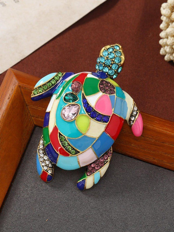 Multi color Turtle Broach