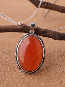 Deep Red Oval Necklace (N/A)