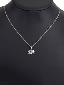 Silver elephant Necklace (Silver)