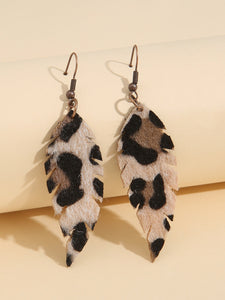 Leopard hair earrings