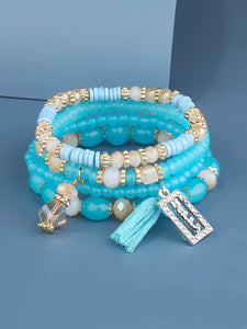 Baby blue with bling charm