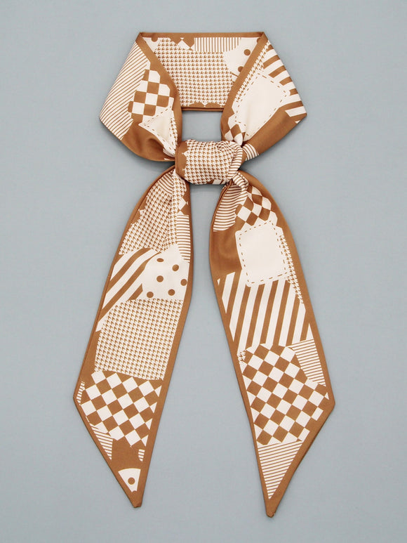 Tan Houndstooth scarf