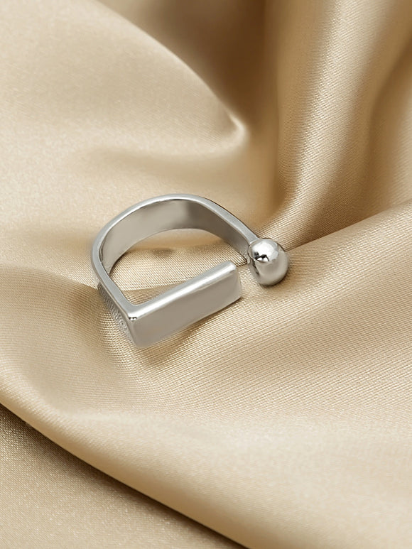 Silver bar ring