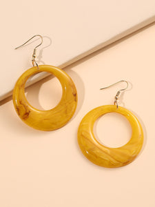 Gold acrylic earrings