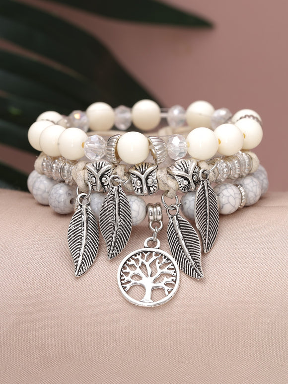 White and silver tree of life stack