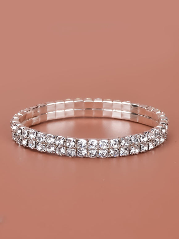 Rhinestone Decor Bracelet (Thin)