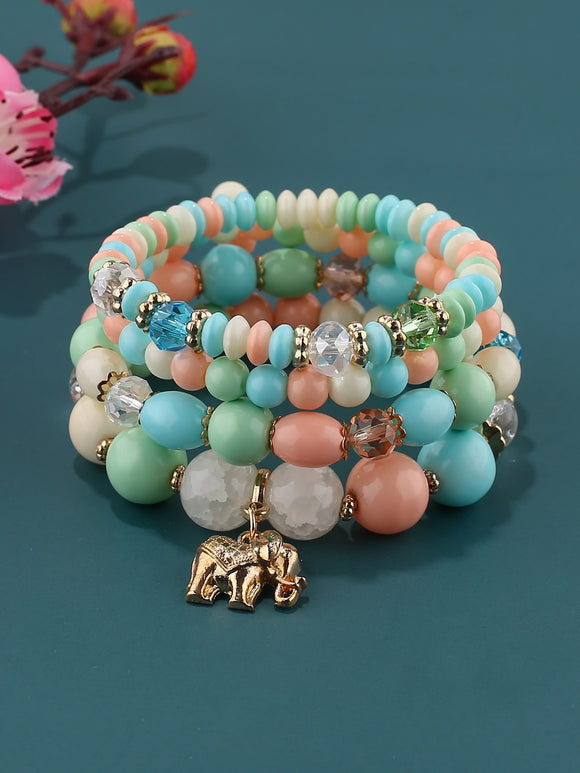 4pcs Baby Blue/Pink Elephant Stack